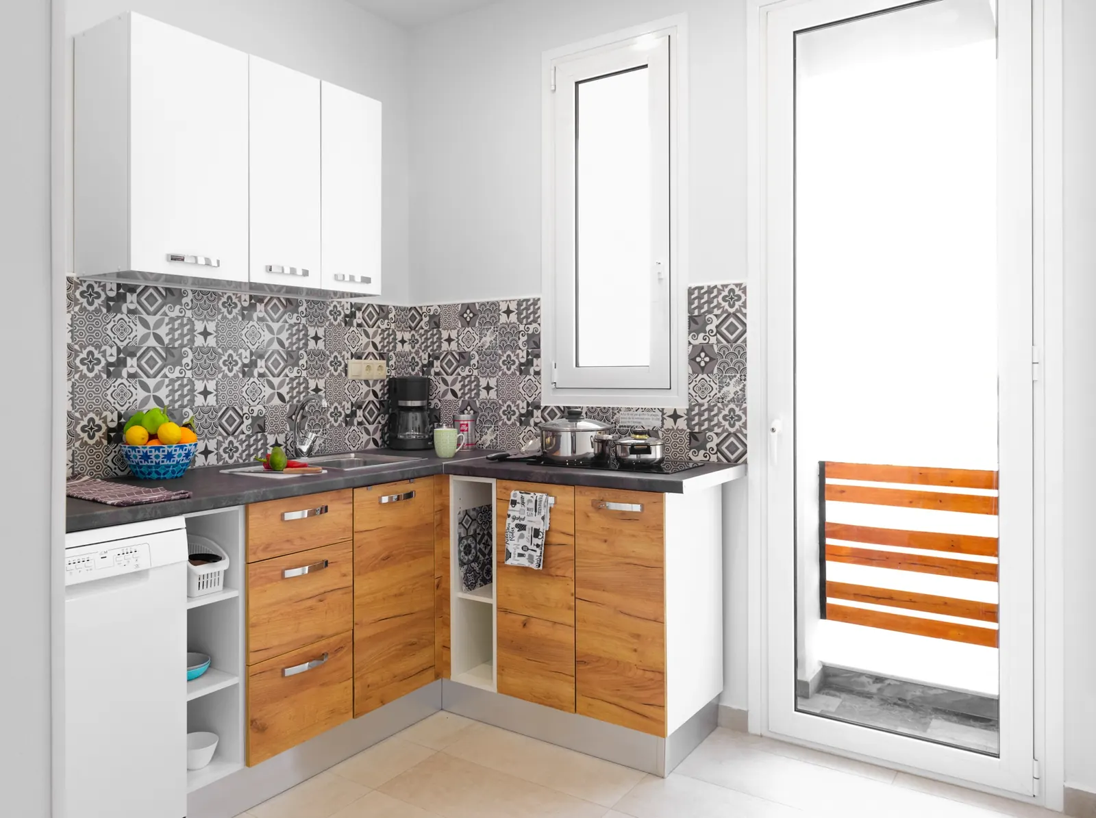 Cuisine équipée de l'appartement